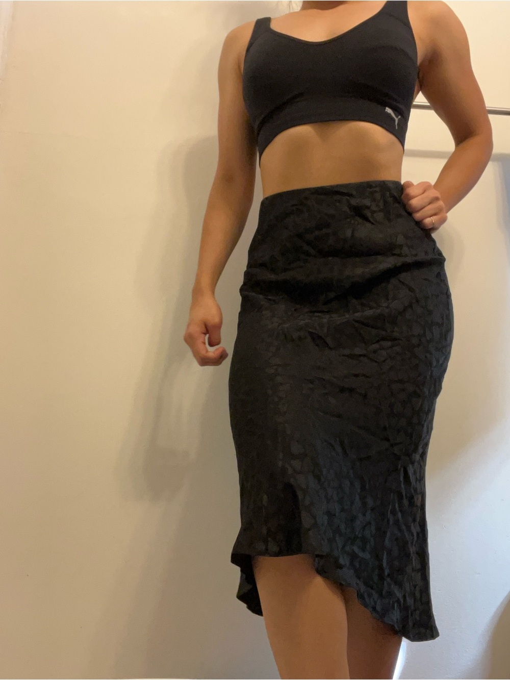 S26 Realisation Silk Heart Black Skirt